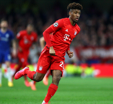 Kingsley Coman celebrant un but avec le Bayern Munich !