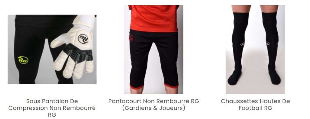 Vêtements et accessoires de la marque RG