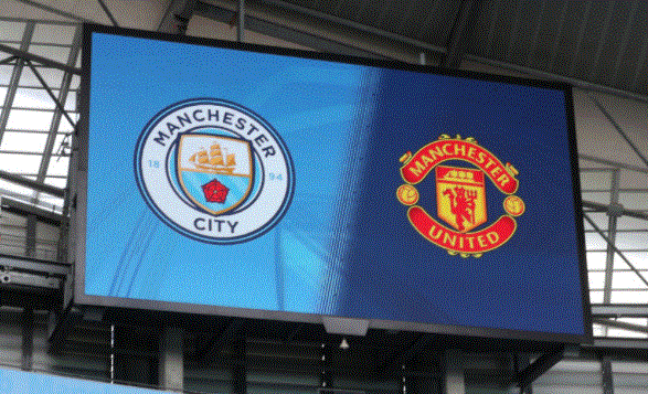 Tableau de l’affiche Manchester City et Manchester United