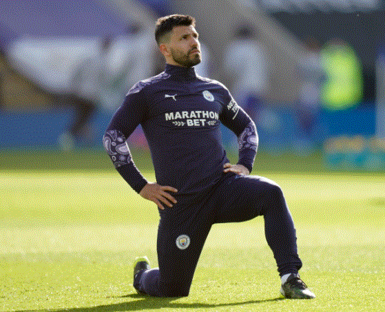 Sergio Agüero à l’échauffement !